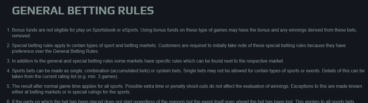 Was sind die allgemeinen Regeln für Sportwettende